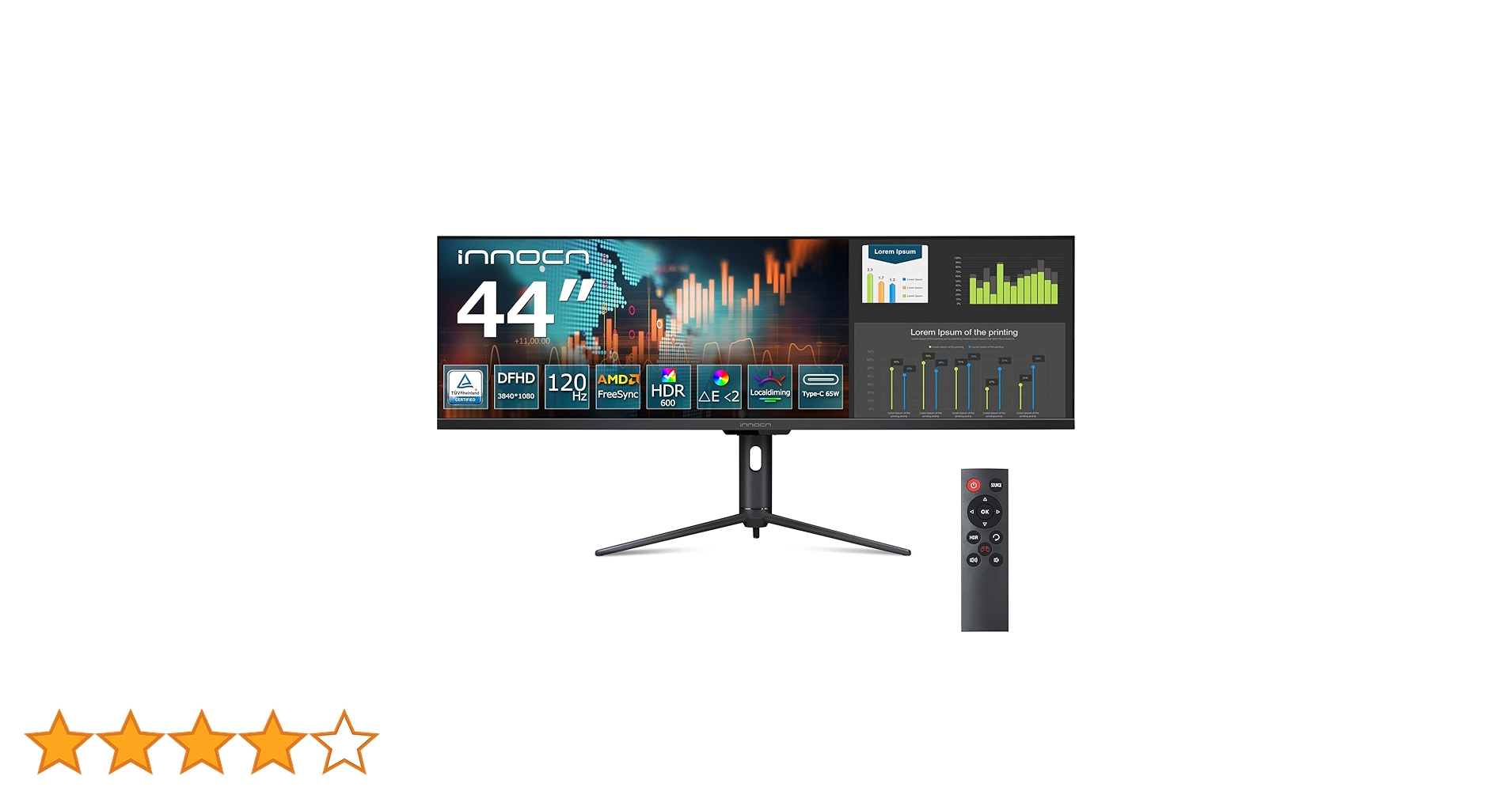 Amazon.co.jp: INNOCN 43.8インチ モニター, 3840*1080 ウルトラワイド